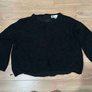 patrizia lucia black sweater size small